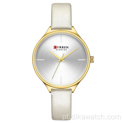 CURREN 9062 ouro rosa aço inoxidável relógio de pulso de luxo relógio de quartzo movimento de alta qualidade relógio grande mostrador horas relógio feminino